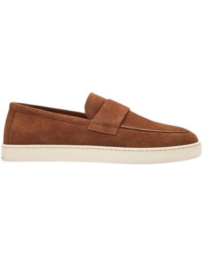 SCAROSSO Tan suede loafers - Braun