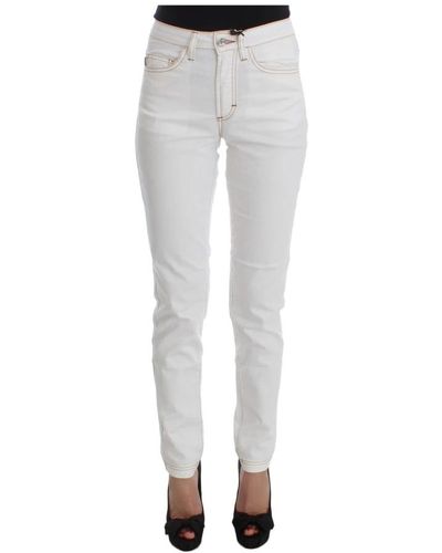 Roberto Cavalli Weiße slim fit jeans aus baumwollmischung - Grau