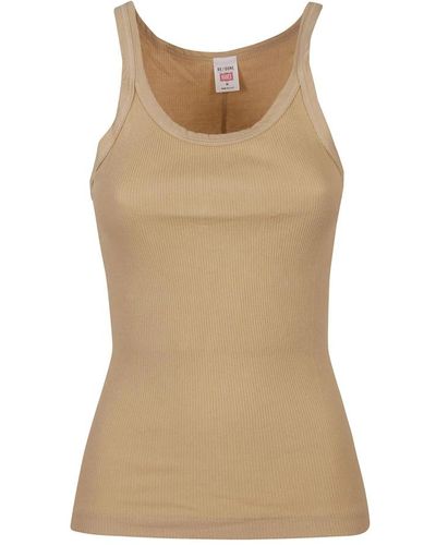 RE/DONE Sleeveless Tops - Brown