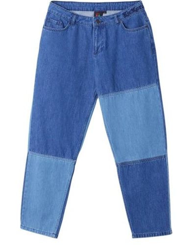 Kickers Trousers > slim-fit trousers - Bleu