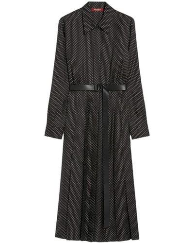 Max Mara Studio Belted Coats - Black