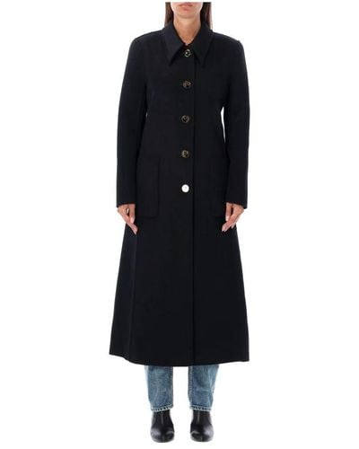 Tory Burch Single-Breasted Coats - Black