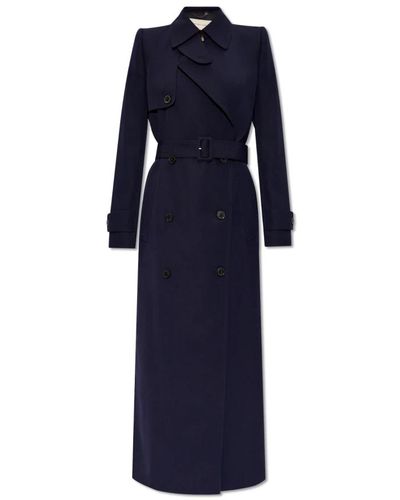 Dries Van Noten Trench con cintura - Blu