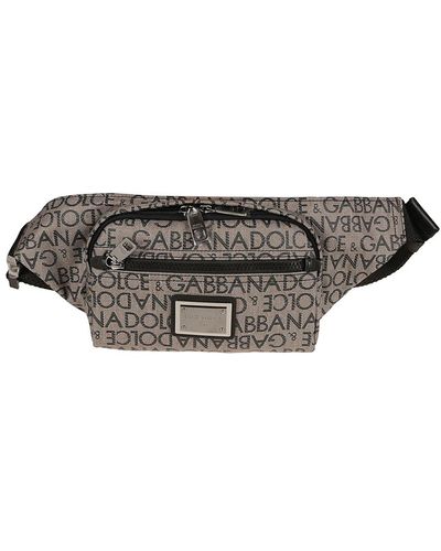 Dolce & Gabbana Jcq.logo bauchtasche - Grau