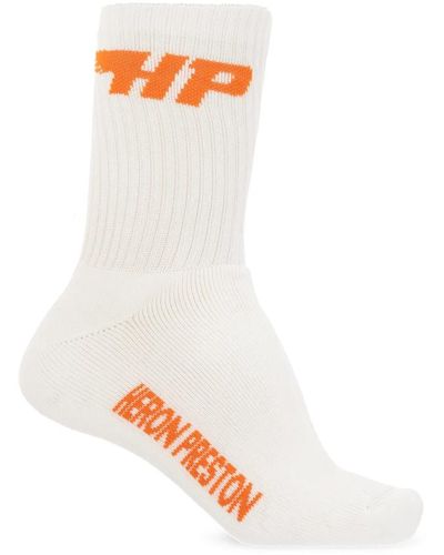 Heron Preston Socken mit Logo - Weiß