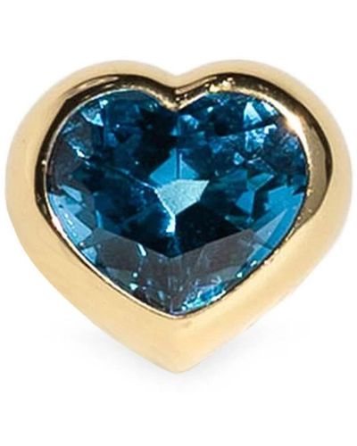 Dans Les Rues Luxus herz ring mit zirkonia-steinen und emaille - Blau