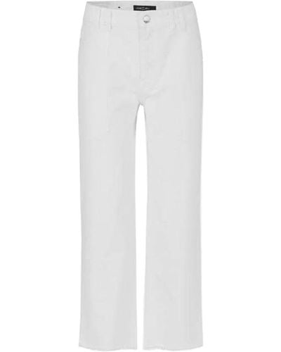 Marc Cain Straight Trousers - White