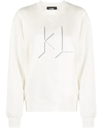 Karl Lagerfeld Weiße casual hoodie sweatshirt,hoodies