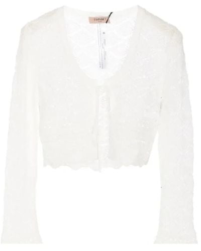 Twin Set Stilvolle pullover set - Weiß