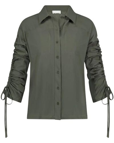 Jane Lushka Regina Technical Jersey Bluse | Army - Grün