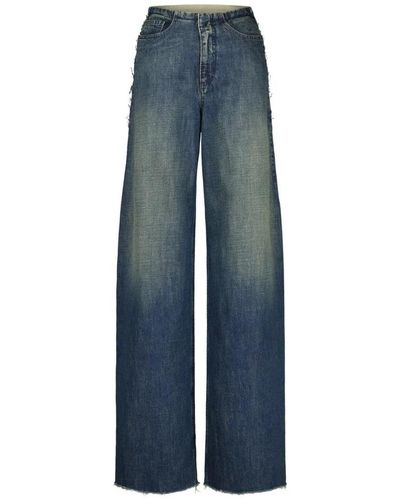 Maison Margiela Weite jeans im destroyed look - Blau