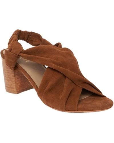 Petite Mendigote Shoes > sandals > high heel sandals - Marron