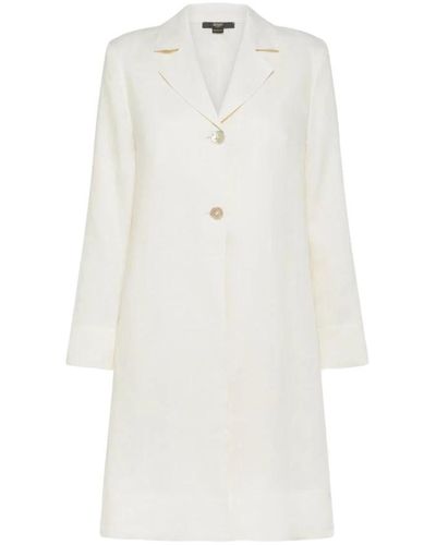 Seventy Single-Breasted Coats - White