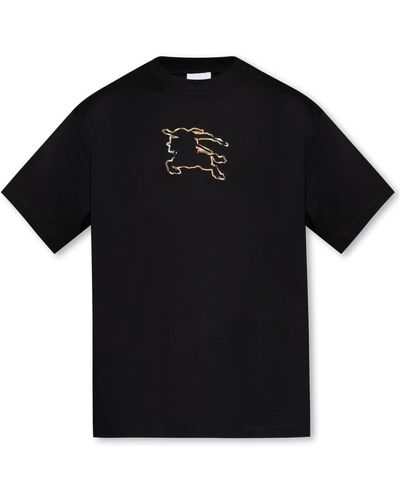 Burberry T-Shirt mit Logo - Schwarz