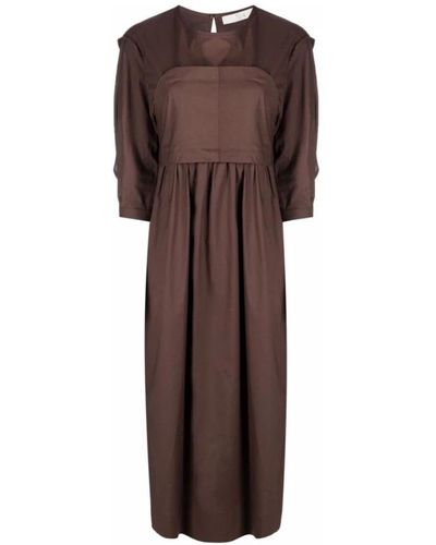 Tela Midi Dresses - Brown
