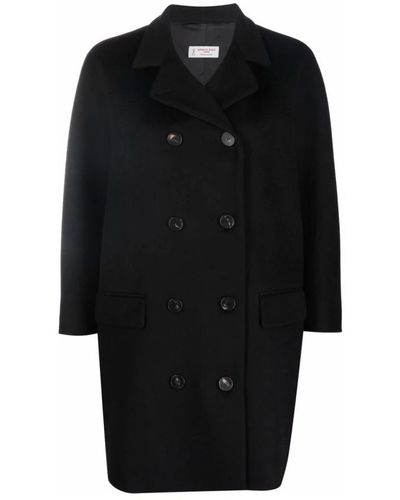 Alberto Biani Double-Breasted Coats - Black