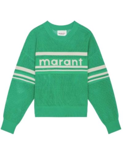 Isabel Marant Suéter verde de ganchillo de manga larga