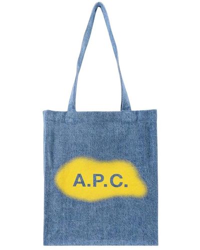 A.P.C. Lou tote bag light - Blu