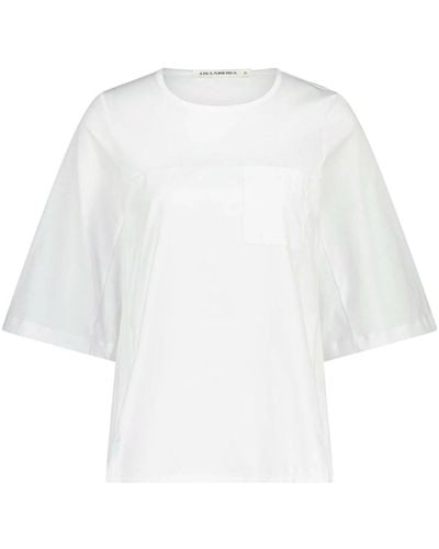 Lis Lareida T-shirt mit aufgesetzter tasche - Weiß