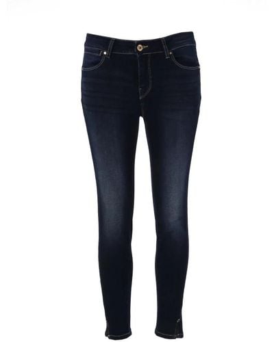 Fracomina Cropped shape up skinny jeans - Blau