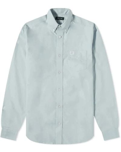 Fred Perry Klassisches Oxford Cotton Button-Up Shirt - Blau