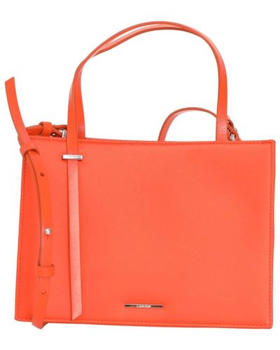 Calvin Klein Borsa a tracolla ck square in raso arancione - Rosso