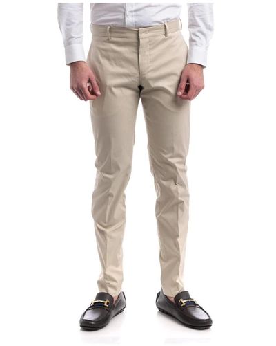 PT Torino Slim-Fit Trousers - Natural