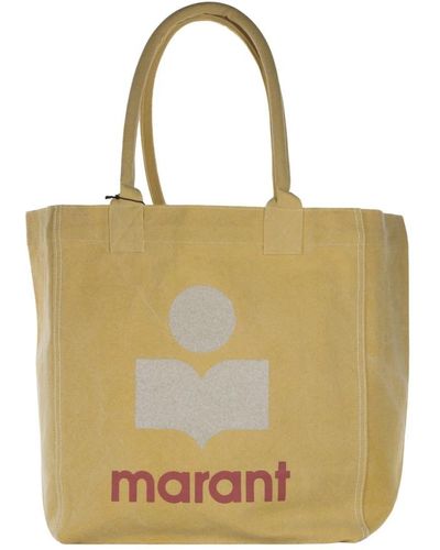 Isabel Marant Yenky tote tasche mit logo - Gelb