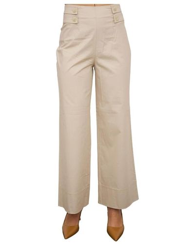 Nenette Wide Trousers - Natural