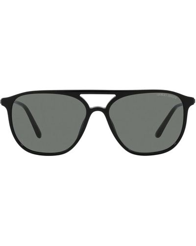 Giorgio Armani Luxuriöse piloten-sonnenbrille mit grauen gläsern
