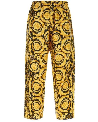 Versace Wide trousers - Gelb
