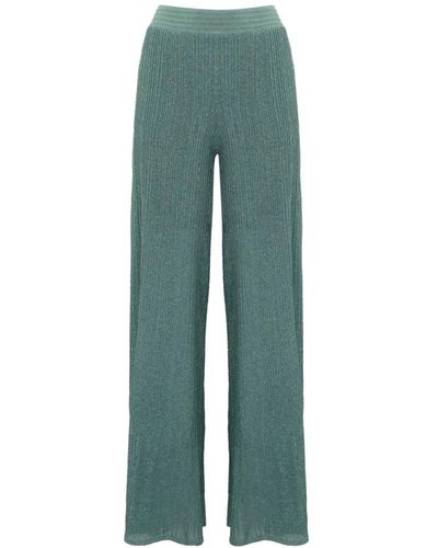 D.exterior Trousers > wide trousers - Vert