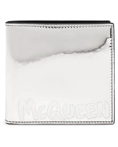 Alexander McQueen Geldbörse mit logo - Mettallic