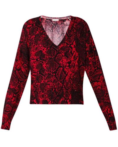 Liu Jo V-Neck Knitwear - Red