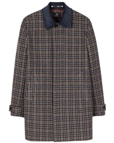 PS by Paul Smith Single-Breasted Coats - Grey
