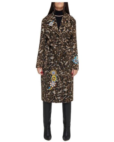Moschino Belted Coats - Brown