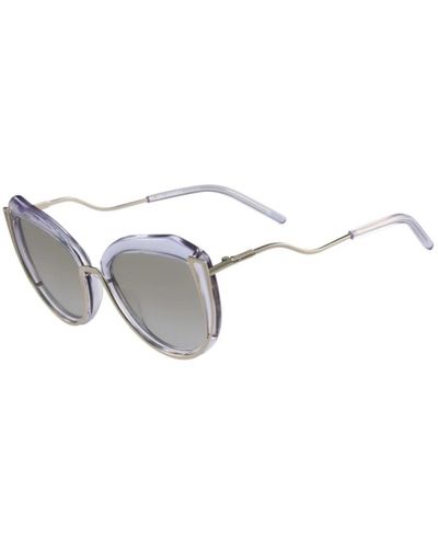 Karl Lagerfeld Stilvolle sonnenbrille in gold/violett/transparent - Mettallic