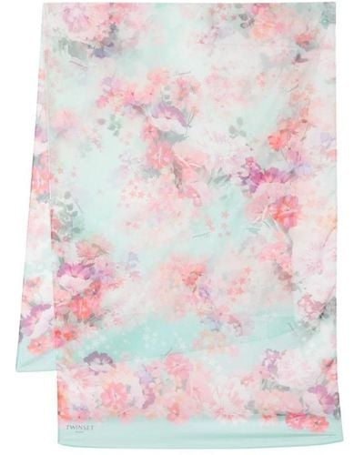 Twin Set Silky Scarves - Pink