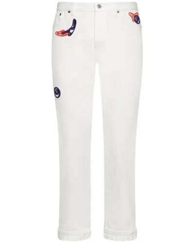 Dior Jeans con patch eleganti aggiorna collezione - Bianco