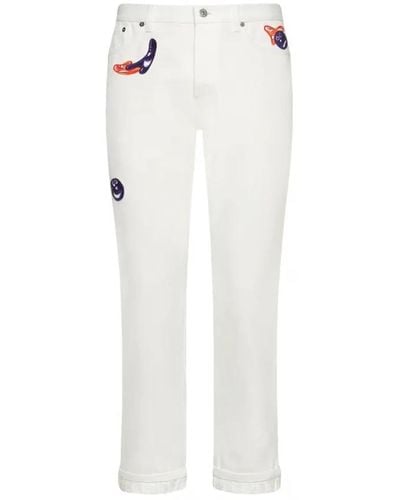 Dior Kennyscharf patches jeans - Weiß