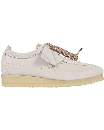 Clarks Shoes > flats > laced shoes - Blanc