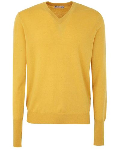 Ballantyne V-Neck Knitwear - Yellow