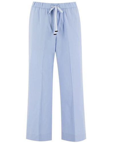 Le Tricot Perugia Wide Trousers - Blue