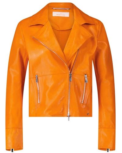 Milestone Jackets > leather jackets - Orange