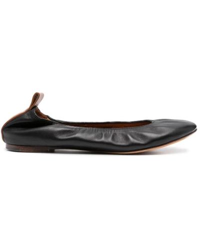 Lanvin Zapatos de bailarina de cuero negro