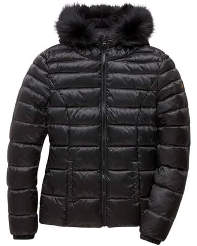 Refrigiwear Piumino corto mead fur jacket - Nero