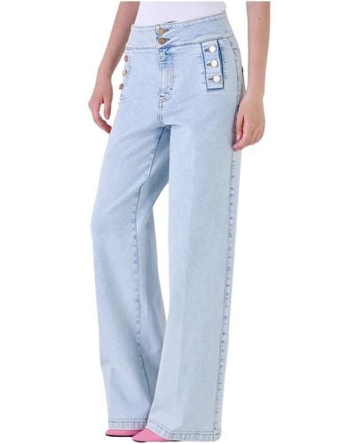 Silvian Heach Jeans > wide jeans - Bleu