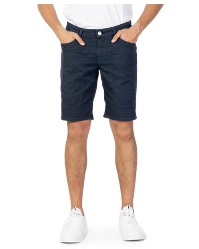 Jeckerson Blaue einfarbige shorts für männer