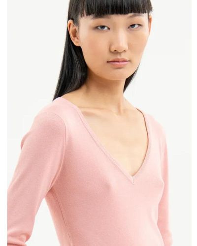 Fracomina V-Neck Knitwear - Pink