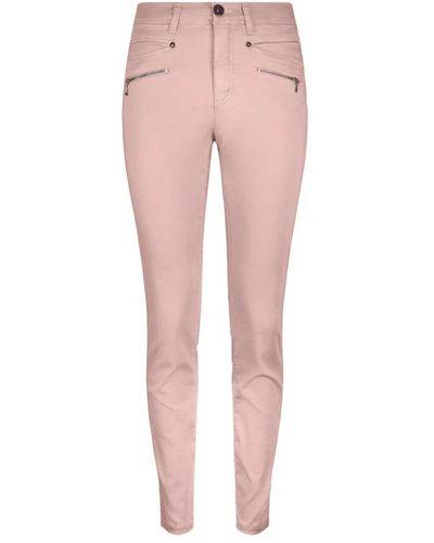 2-Biz Slim-Fit Trousers - Pink